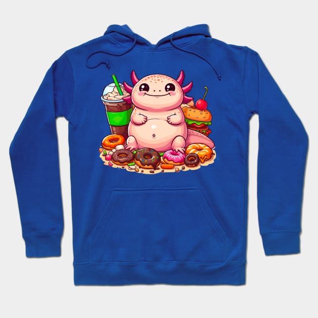 Snacks + Axolotl = Snaxolotl Hoodie by Ghost on Toast